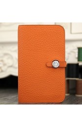 Hermes Dogon Combine Wallet In Orange Leather RS21640