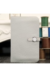 Hermes Dogon Combine Wallet In White Leather RS00751