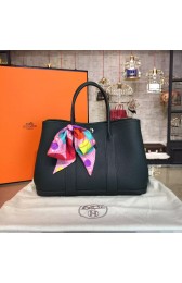 Hermes Garden Party 30cm Togo Calfskin Leather Palladium Hardware High Quality, Black RS12003