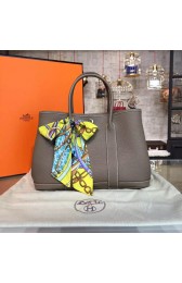 Hermes Garden Party 30cm Togo Calfskin Leather Palladium Hardware High Quality, Etoupe RS17305