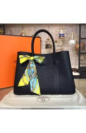 Hermes Garden Party 36cm Togo Calfskin Leather Palladium Hardware High Quality, Black RS20479
