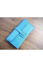 Hermes Jige Elan Clutch 29cm Epsom Calfskin Handstitched, Blue Paradies 2T RS13975