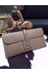 Hermes Jige Elan Clutch 29cm Epsom Calfskin Handstitched, Etoupe RS13425