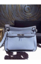 Hermes Jypsiere 28cm Gypsy Bag Bleu Lin J7 Togo Palladium RS12446