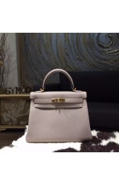 Hermes Kelly 28cm Togo Calfskin Bag Handstitched Gold Hardware, Gris Tourterelle CK81 RS10382