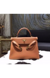 Hermes Kelly 32cm Togo Calfskin Bag Handstitched Gold Hardware, Gold CC37 RS02323