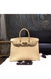 Hermes Matte Alligator Crocodile Birkin 35cm Gold Hardware Handstitched, Poussiere 1C RS02131