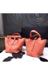 Hermes Picotin Lock Bag 18cm/22cm Taurillon Clemence Palladium Hardware Hand Stitched, Crevette L5 RS13314