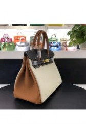 Fake Hermes Horseshoe Birkin 30cm Epsom Calfskin Bag Handstitched Palladium Hardware, Rose Confetti 1Q/Black Atoll 3P/Electric Blue 7T RS05845