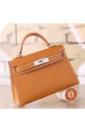Hermes Orange Epsom Kelly Mini II 20cm Handmade Bags RS23460