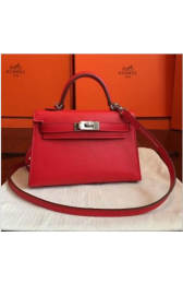 Hermes Red Swift Kelly Mini II 20cm Handmade Bags RS23469