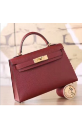 Hermes Ruby Epsom Kelly Mini II 20cm Handmade Bags RS23461