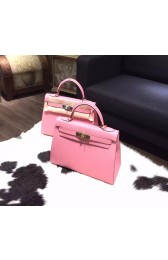 Hot Fake Hermes Kelly 28cm Epsom Calfskin Original Leather Bag Handstitched, Rose Confetti 1Q RS19437