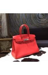 Hot Hermes Birkin 30cm Swift Calfskin Bag Handstitched Palladium Hardware, Rose Jaipur T5 RS03332