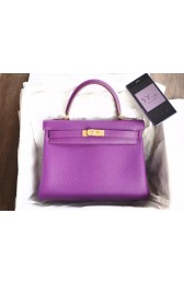 Imitation Hermes Kelly 32cm Togo Calfskin Bag Handstitched Gold Hardware, Anemone P9 RS18172