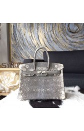 Knockoff Hermes Birkin 25cm Natural Lizard Skin Original Leather Bag Handstitched Palladium Hardware, Ombre/Shadow RS00477