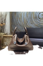 Knockoff Hermes Lindy 30cm Taurillon Clemence Calfskin Bag Handstitched, Chocolat CK47 RS10310