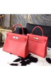 Replica Hermes Kelly 28cm Swift Calfskin Bag Handstitched Gold/Palladium Hardware, Rose Jaipur T5 RS20913