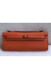 Replica Hermes Kelly 31cm Wallet Handstitched, Fuschia Brown 5J RS07575