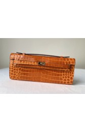Replica Hermes Kelly 31cm Wallet Handstitched, Fuschia Brown 5J RS07581