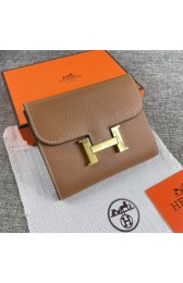 Replica Hermes Brown Gold Hardware Wallet RS22108