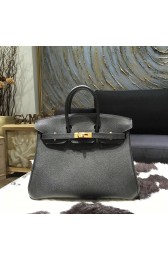 Sale 1:1 Replica Hermes Birkin 25cm Epsom Calfskin Bag Handstitched Palladium Hardware, Noir CK89 RS00910