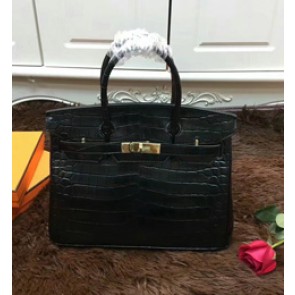 Hermes Birkin 30cm Box Gold Hardware Bag Hand Stitched So Black Hardware, So Black RS07387