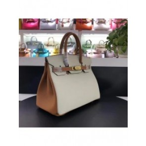 Replica Hermes Horseshoe Birkin Bi Color 30cm Togo Calfskin Handstitched, Gris Tourterelle CK81, Pink 5P RS19716