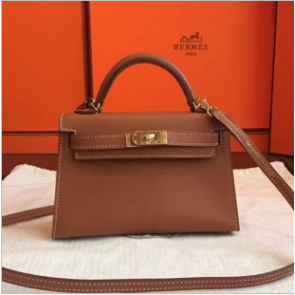 Hermes Gold Swift Kelly Mini II 20cm Handmade Bags RS23475