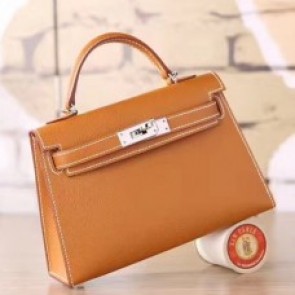 Hermes Orange Epsom Kelly Mini II 20cm Handmade Bags RS23460