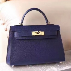 Hermes Sapphire Epsom Kelly Mini II 20cm Handmade Bags RS23464