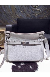 Best Hermes Jypsiere 28cm Gypsy Bag Pearl Gray CK80 Togo Palladium RS11931