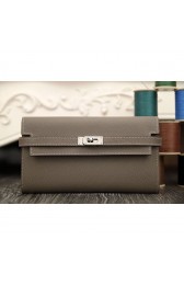 Best Hermes Kelly Longue Wallet In Etoupe Epsom Leather RS15775