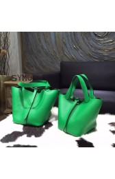 Best Hermes Picotin Lock Bag 18cm/22cm Taurillon Clemence Palladium Hardware Hand Stitched, Bambou 1K RS21873