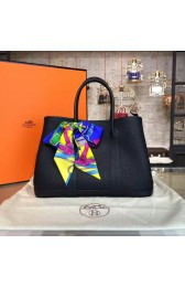 Best Quality Copy Hermes Garden Party 30cm Togo Calfskin Leather Palladium Hardware High Quality, Black RS06397