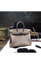 Best Quality Hermes Birkin 35cm Taurillon Clemence Calfskin Bag Handstitched Palladium Hardware, Gris Tourterelle CK81 RS05537