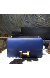 Best Quality Hermes Constance Elan 26cm Swift Calfskin Handstitched Palladium Hardware, Blue Electric 7T RS04884