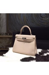 Copy Hermes Kelly 28cm Togo Calfskin Bag Handstitched Palladium Hardware, Argile 1F RS21870