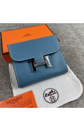 Copy Hermes Blue Silver Hardware Wallet RS22109