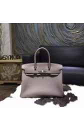 Fake AAAAA Hermes Birkin 30cm Togo Calfskin Bag Original Leather Handstitched, Etain 8F RS06524