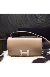Fake AAAAA Hermes Constance Elan 26cm Tedelakt Calfskin Leather Bag Handstitched Gold Hardware, Argile 1F RS20356