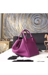 Fake Copy Hermes Lindy 26cm/30cm Taurillon Clemence Calfskin Bag Handstitched, Anemone P9 RS12811