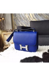Fake Fashion Hermes Constance 18cm Epsom Calfskin Handstitched Palladium Hardware, Blue Electric 7T RS08404