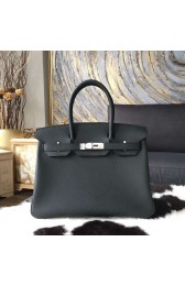 Fake Hermes Birkin 30cm Togo Calfskin Bag Handstitched Palladium/Gold Hardware, Plomb CK76 RS16665