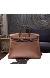 Fashion Hermes Birkin 40cm Veau Crispe Togo Calfskin Bag Hand Stitched Gold Hardware, Marron D'Inde CK4I RS16786