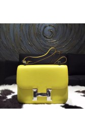 Fashion Hermes Constance 23cm Epsom Calfskin Original Leather Handstitched, Soufre C9 RS13007