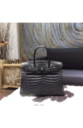 Hermes 30cm Matte Alligator Crocodile Birkin So Black Hardware Handstitched, So Black RS15467