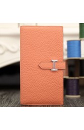 Hermes Bearn Gusset Wallet In Crevettle Leather RS01517
