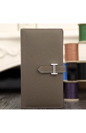 Hermes Bearn Gusset Wallet In Etoupe Epsom Leather RS16599