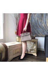 Hermes Birkin 25cm Epsom Calfskin Bag Handstitched Palladium Hardware, Etoupe CK18 RS06451
